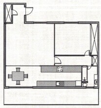 1 Bed 1 Bath A02 floor plan